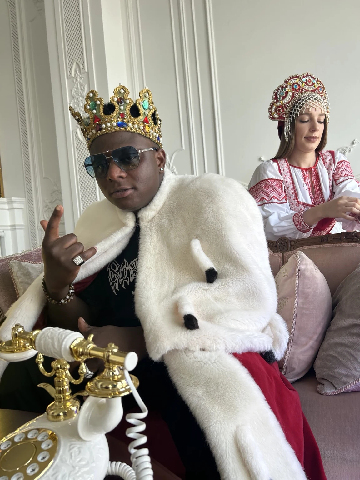 King Steve Benjamin seated in a regal portrait